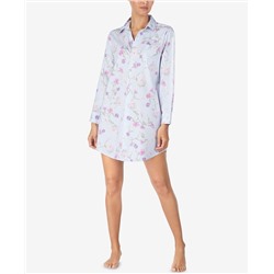 Lauren Ralph Lauren Printed Collared Sleepshirt