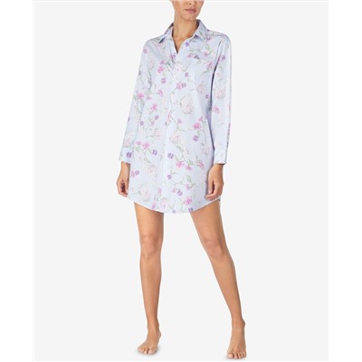 Lauren Ralph Lauren Printed Collared Sleepshirt