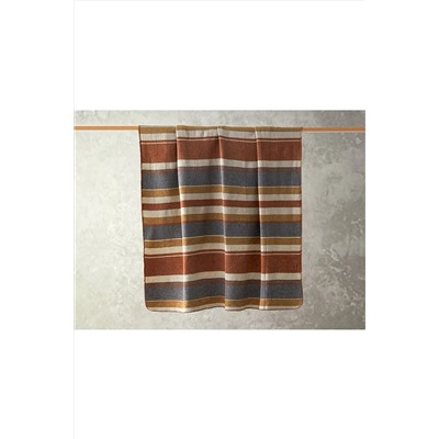 English Home Striped Dört Mevsim Tek Kişilik Battaniye 150x200 Cm Kiremit 10040172003