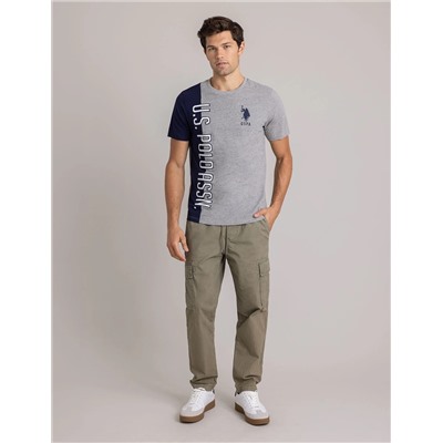 VERTICAL U.S. POLO ASSN. GRAPHIC COLORBLOCK T-SHIR