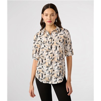 SUMMER SCENE WHIMSY BLOUSE