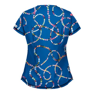 UA Life Saver Royal Print Scrub Top