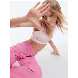 Crop Top mit Stickerei