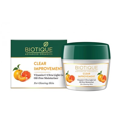 BIOTIQUE Advanced Organics Clear Improvement Vitamin C Ultra Light Gel Oil-Free Moisturiser Сверхлёгкий безмасляный увлажняющий гель для лица с витамином С  175г