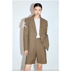 Chaqueta de lana Caqui