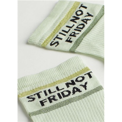 Kurze Socken mit Schriftzug 7 Days