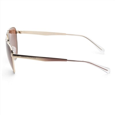 Armani Exchange Women's Gold Aviator Sunglasses