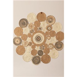 Janvry Eklemeli Yuvarlak Kilim - Bej/Krem - 120 cm