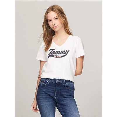 Tommy Jeans Tommy Logo V-Neck T-Shirt