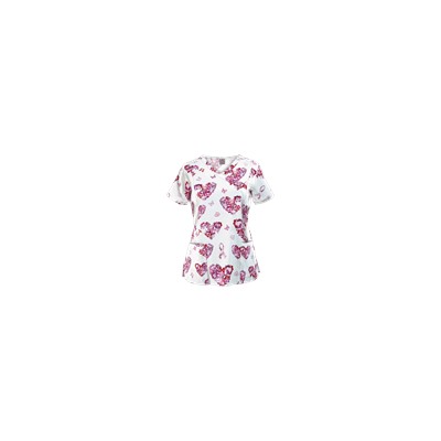 Trust Your Journey Scrubs Empower Pink Print Top
