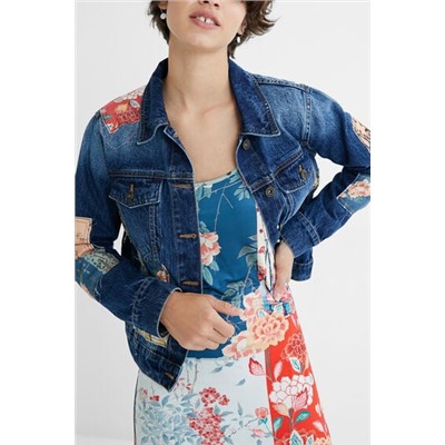 Chaqueta vaquera slim parches