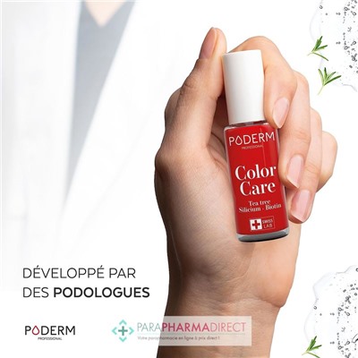 Poderm Vernis Tea Tree Color Care Rouge Puissant n°363 8ml