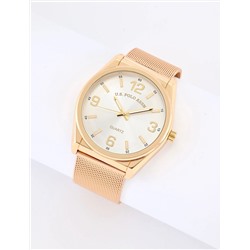 MENS GOLD MESH STRAP WATCH