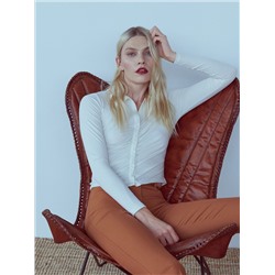 Bluse mit gesprenkelter Textur