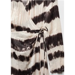 Vestido camisero plisado tie-dye