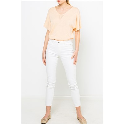 Jersey de lino Naranja pastel