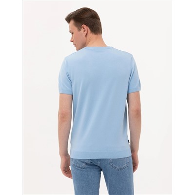 Açık Mavi Slim Fit Kazak