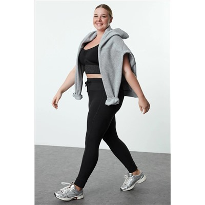 Siyah Fırçalı Scuba Tam Boy Spor Tayt TBBAW25BV00000