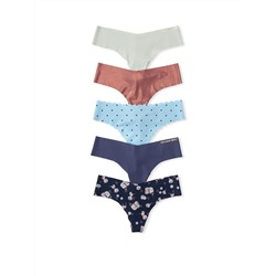 SEXY ILLUSIONS BY VICTORIA'S SECRET 5-pack No-show Thong Panties