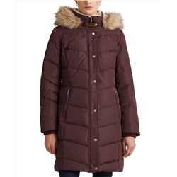 Lauren Ralph Lauren Faux-Fur-Trim Hooded Down Puffer Coat, Created for Macy's