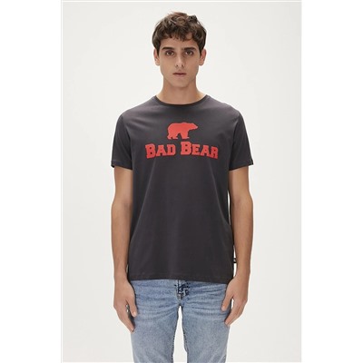 Bad Bear Bear Tee T-shirt Antrasit Logo Baskılı Erkek Tişört 19.01.07.002-C15