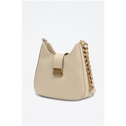 Bandolera de piel Arbus Beige