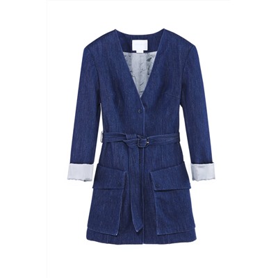 Vestido camisero vaquero Azul