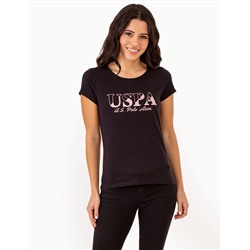USPA METALLIC SLASHED FOIL T-SHIRT