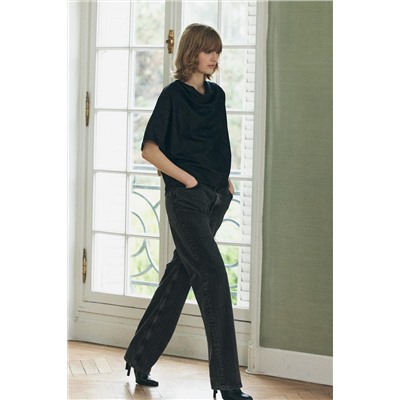 ZW COLLECTION STRAIGHT-LEG MID-RISE JEANS