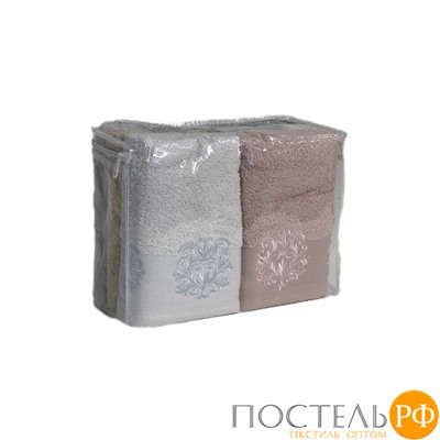 Полотенеце Карвен Elit 50*90 6шт.махра с вышивкой H 7000 KAMELYA