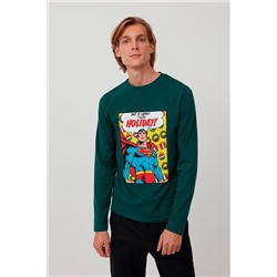 Camiseta Superman La Liga de la Justicia DC Comics - Verde oscuro