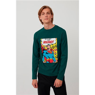 Camiseta Superman La Liga de la Justicia DC Comics - Verde oscuro