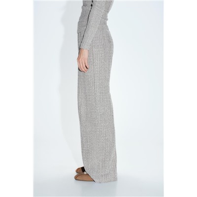 TEXTURED WIDE-LEG TROUSERS