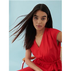 Kleid Aus Leinen-Mix