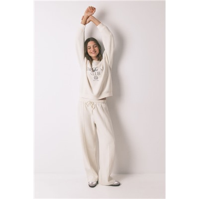 Sudadera felpa algodón blanco