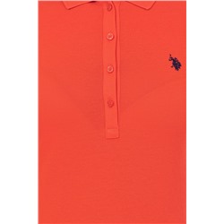 Kadın Kırmızı Basic Polo Yaka Tişört