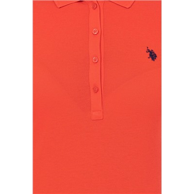 Kadın Kırmızı Basic Polo Yaka Tişört