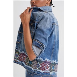 Chaqueta vaquera cenefas