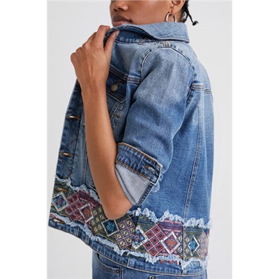 Chaqueta vaquera cenefas