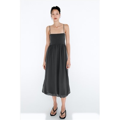 VESTIDO MIDI COMBINADO