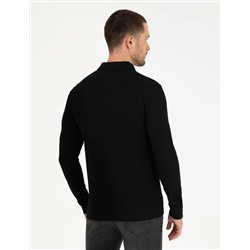 Siyah Slim Fit Basic Sweatshirt