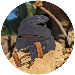 Ab.Zapatos Pelle cinturon (140) Marino
