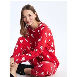 LC Waikiki Bisiklet Yaka Yılbaşı Temalı Uzun Kollu Kadın Pijama Takımı, LCW DREAM                                            
                                            Bisiklet Yaka Yılbaşı Temalı Uzun Kollu Kadın Pijama Takımı