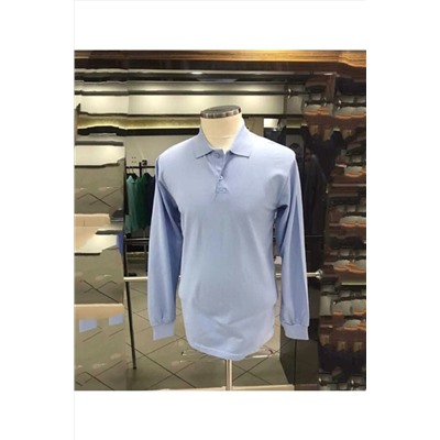 MODA Unısex Yetişkin Uzun Kol Düz Renk Basıc Polo Yaka Lise Okul T-shırt TYC00544549529