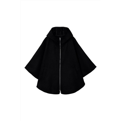 Capa con capucha Negro