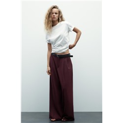 DOUBLE PLEAT TROUSERS WITH BELT