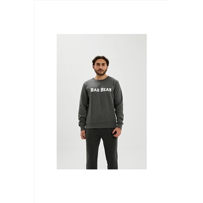 Bad Bear Player Erkek Gri Baskılı Sweatshirt 210212005-NGT