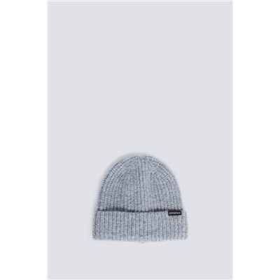 Gorro beanie de punto en crudo