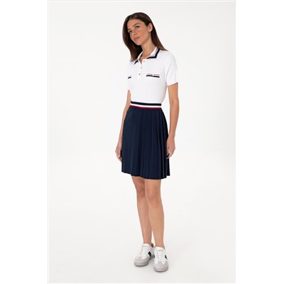 Kadın Lacivert Mini Boy Triko Etek