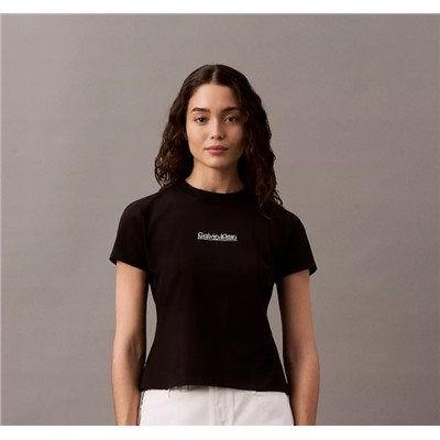 Overlap Logo Slim T-Shirt